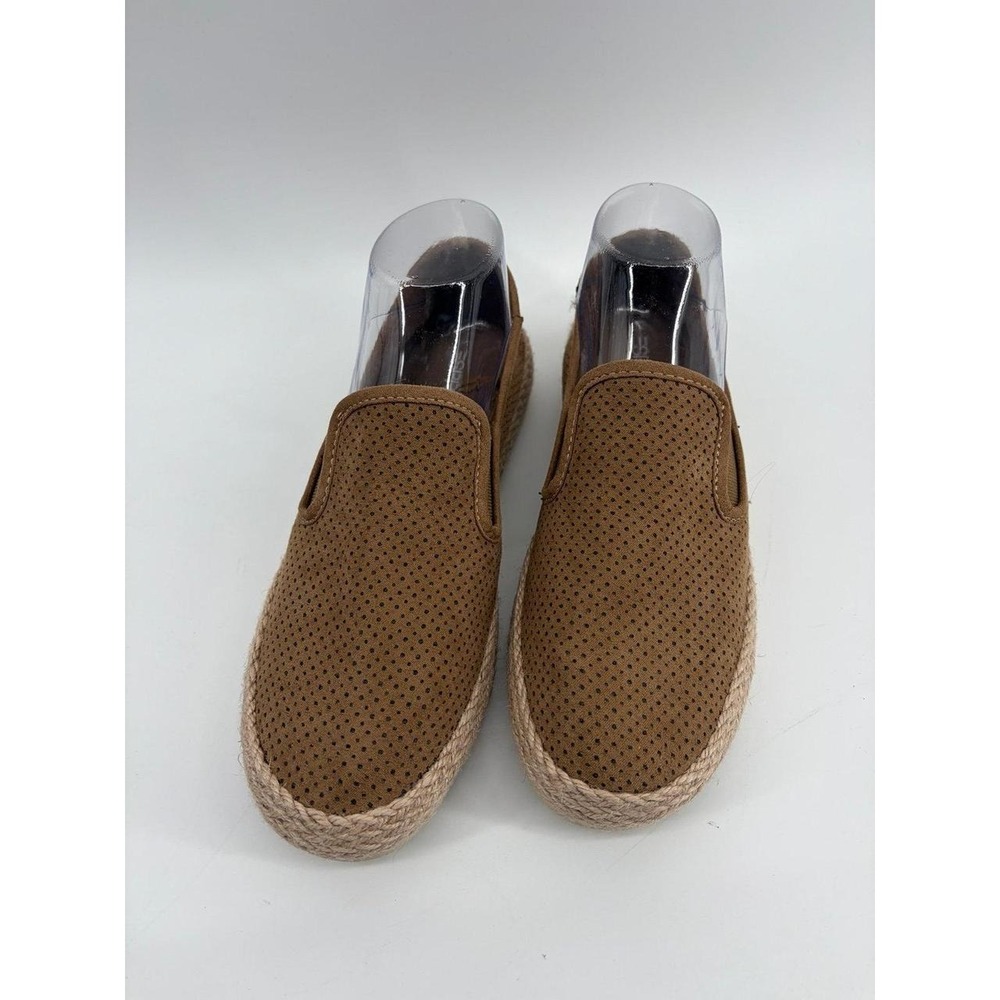 Esprit Shoes, Brown Nadine Slip-On Espadrille Suede Perforated, Size 7.5, NWOT